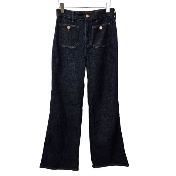 J. Crew Sailor Wide Leg Denim Trouser Pants Jeans Size 27 - Picture 1 of 8